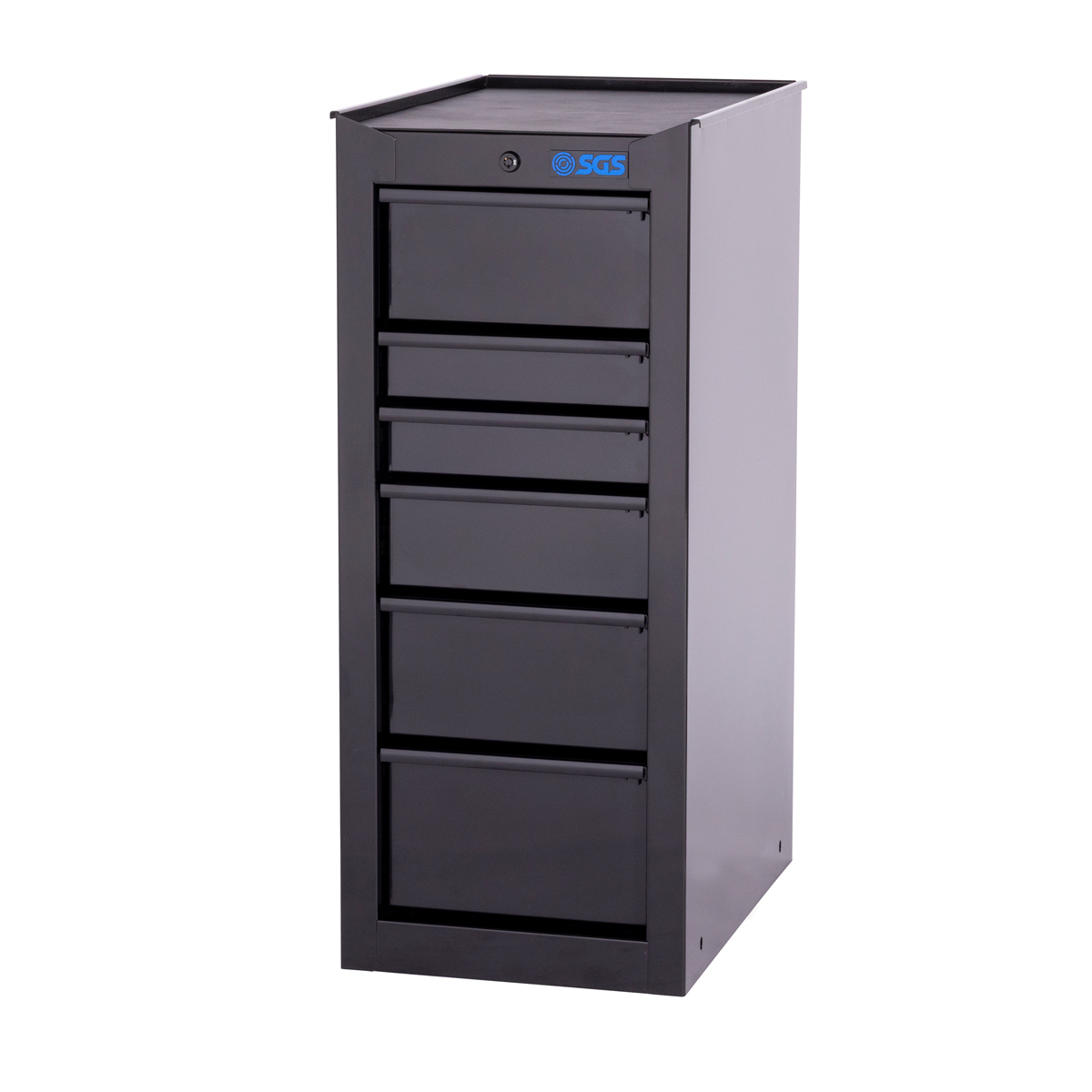 SGS Side Cabinet | 6 Drawers | Black
